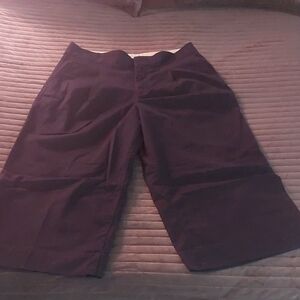 GAP Navy Khaki Cropped Wide-Leg Trousers